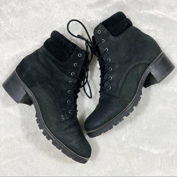 Botkier Alexa Black Suede Hiker Boots Size 7 - Picture 4 of 13